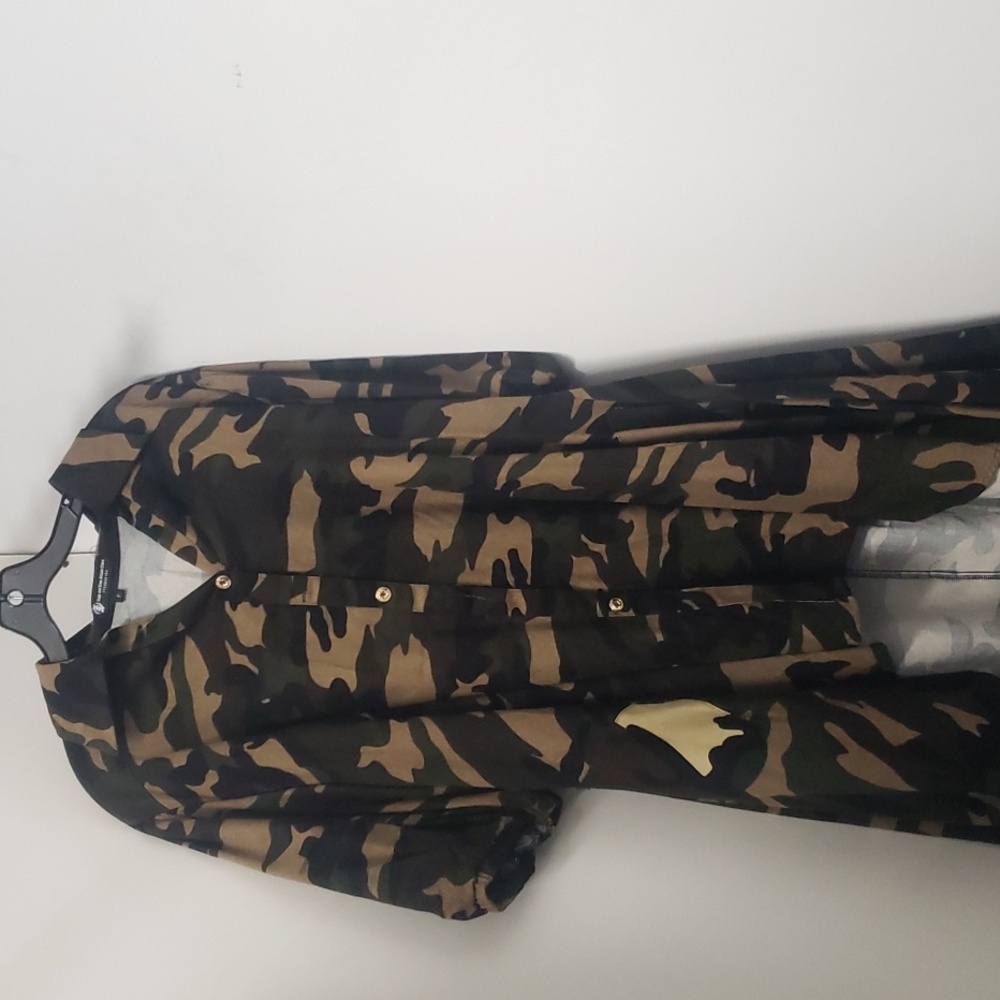 Sage and shea, free plus size, Military Camouflage Bdu Army Fatigue shirt